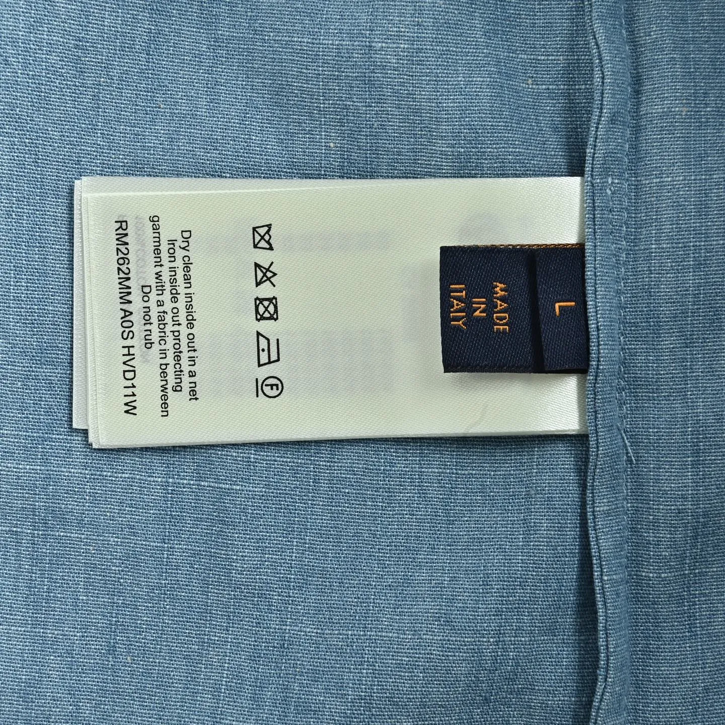 Louis Vuitton/Louis Vuitton front and back embroidery suit chambray short-sleeved shirt